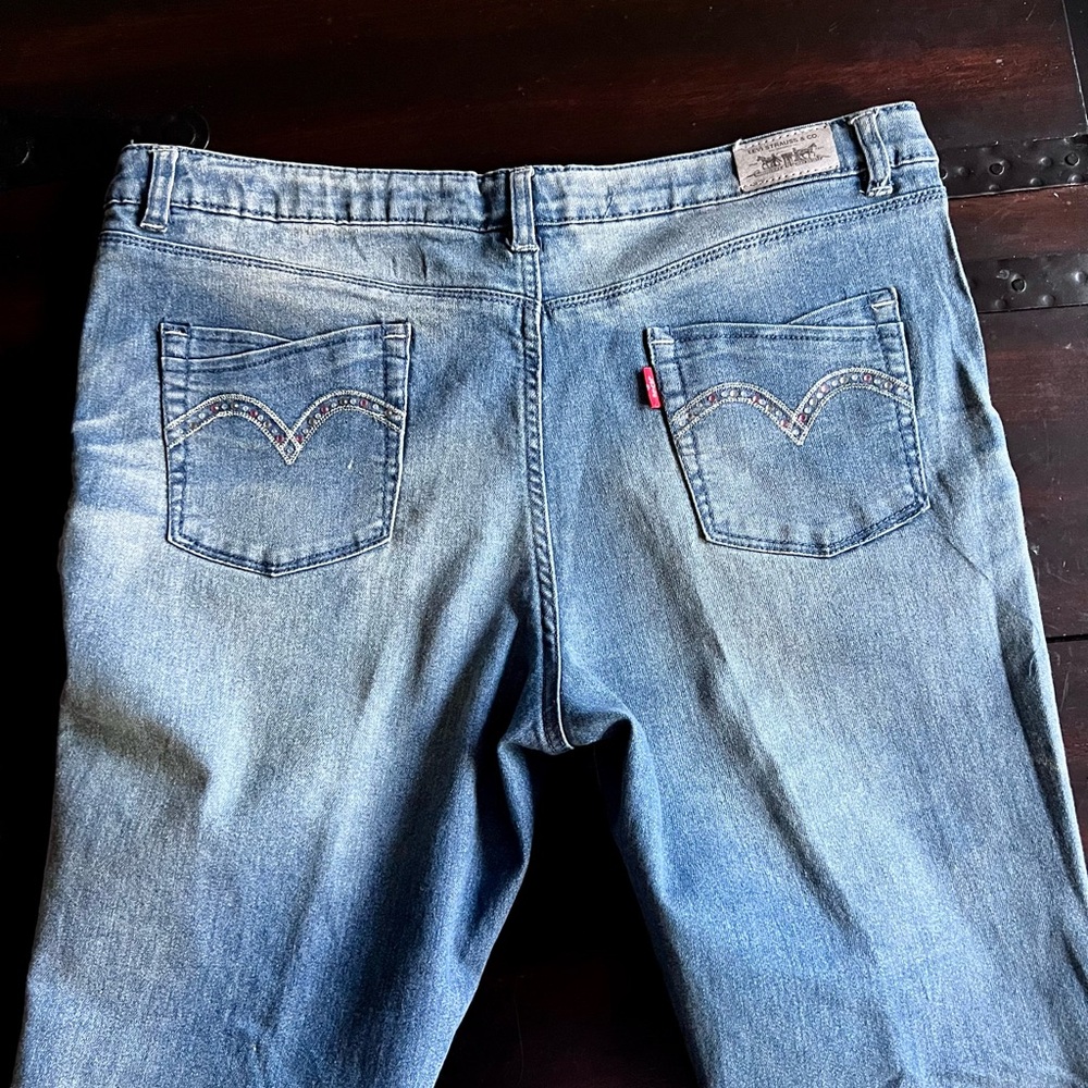 Levi's Girls Embellished Skinny Blue Jeans
